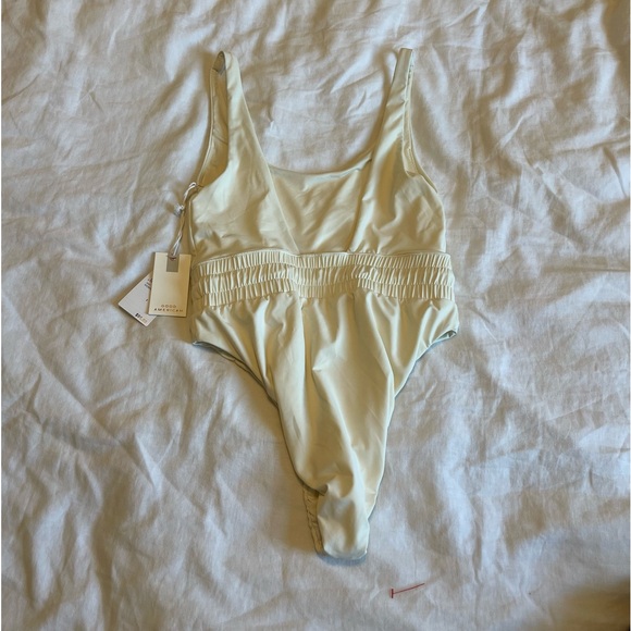 Cream good American one piece waist framer swimsuit - Picture 3 of 5